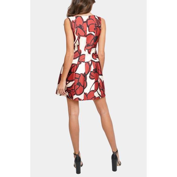 NEW ALEXIS claire short dress in rust petal - Picture 2 of 4